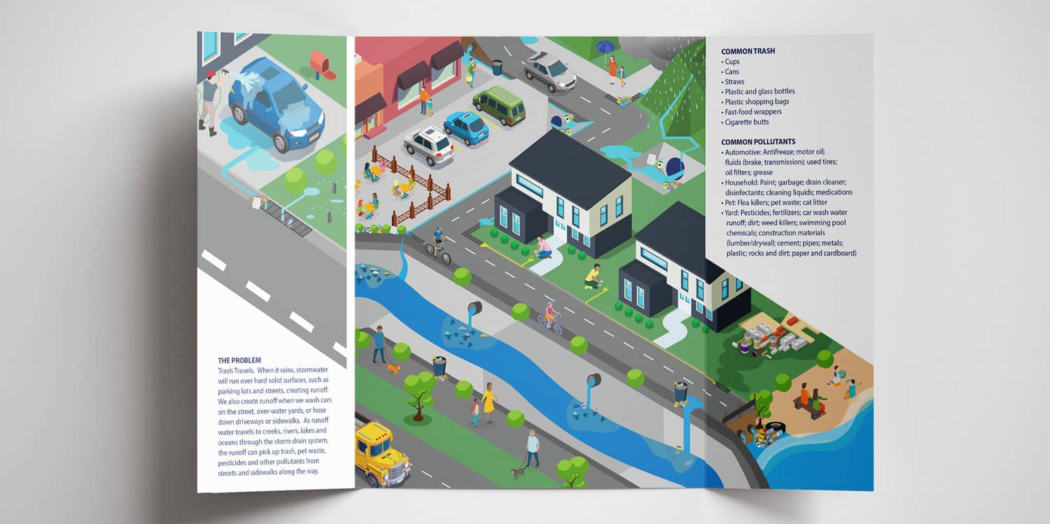 Trifold Brochure Illustration