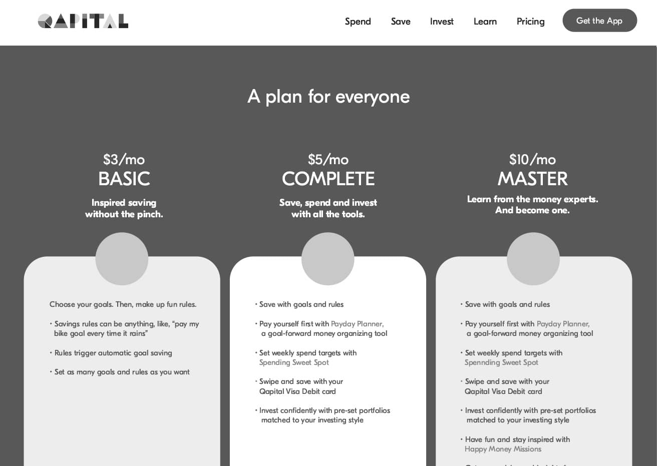 Pricing Wireframe