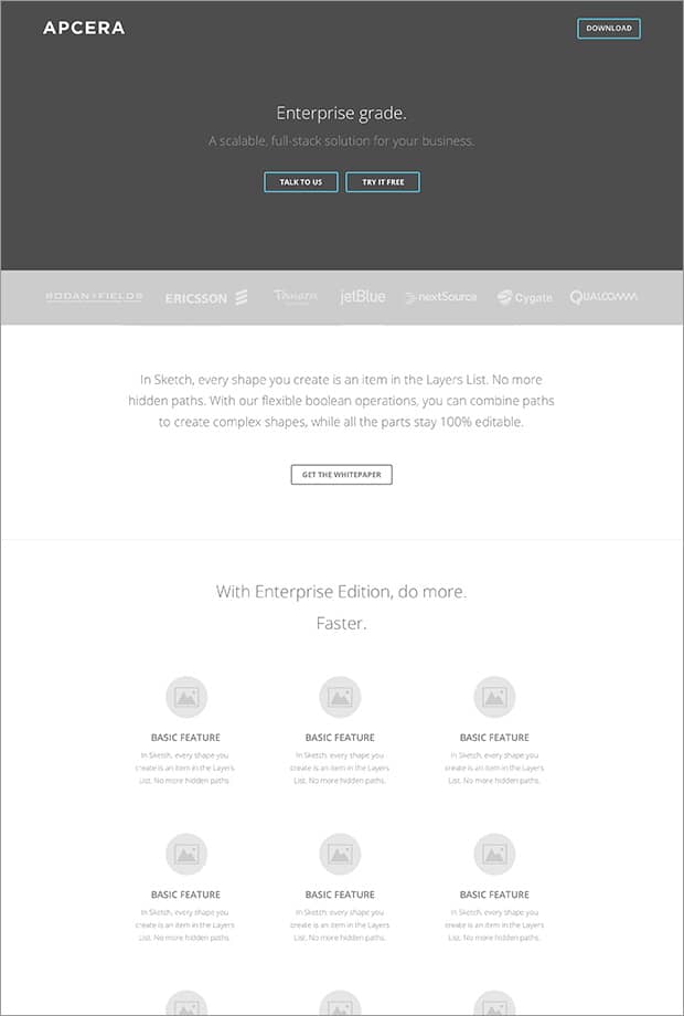 Solutions Wireframe